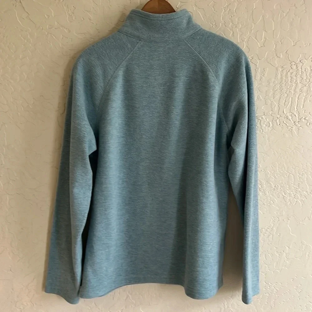 Eddie Bauer Light Teal Half-Zip Pullover Sweatshirt - Picture 8 of 10